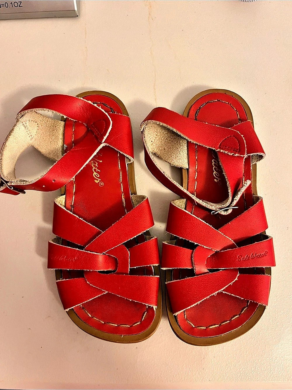Salt-Water Original Leather Sandals in Red